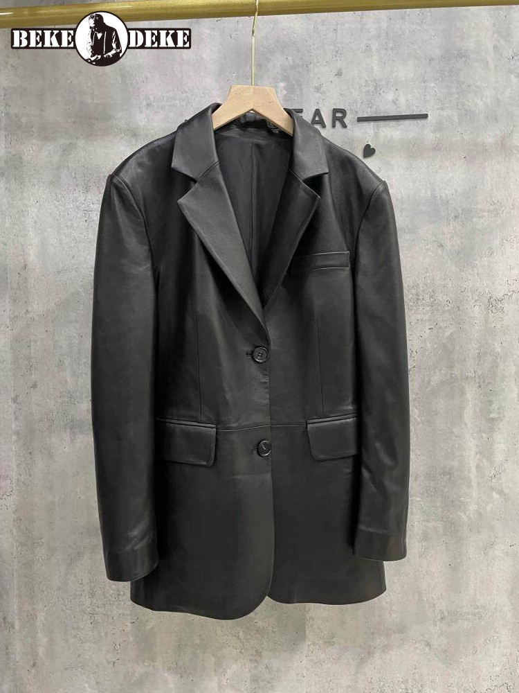 Leather Work Jacket Women'S - Jaket Blazer Wanita Kulit Domba Asli