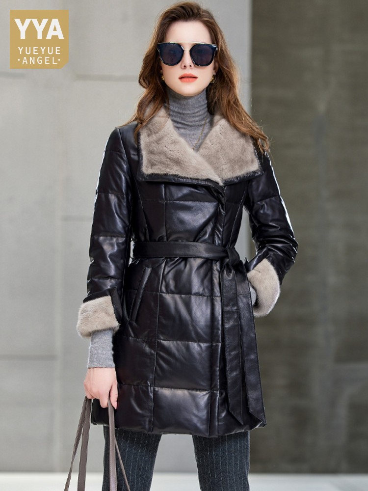 Leather Work Jacket Women'S - Jaket Kulit Asli Hangat Tebal Panjang