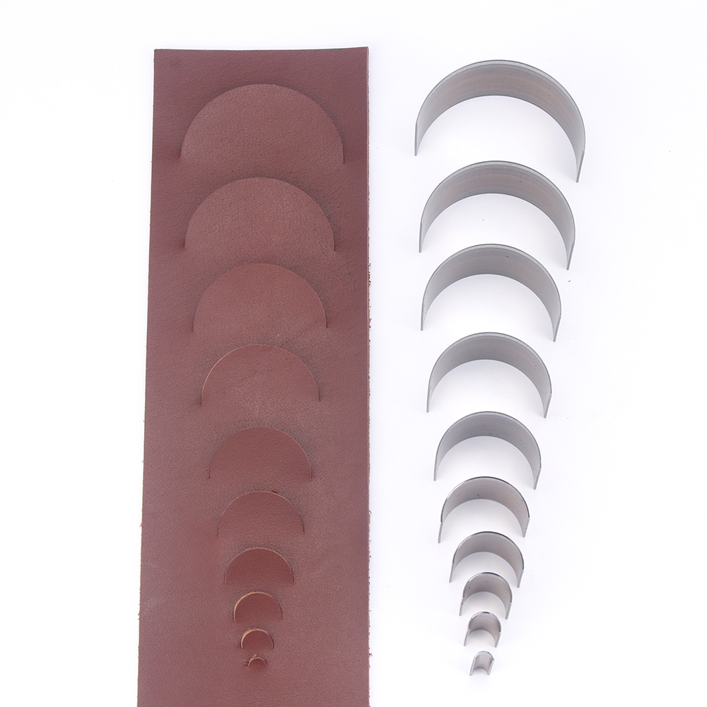 Leather Stamp Set - 10pc/set Alat Pemotong Setengah Lingkaran untuk