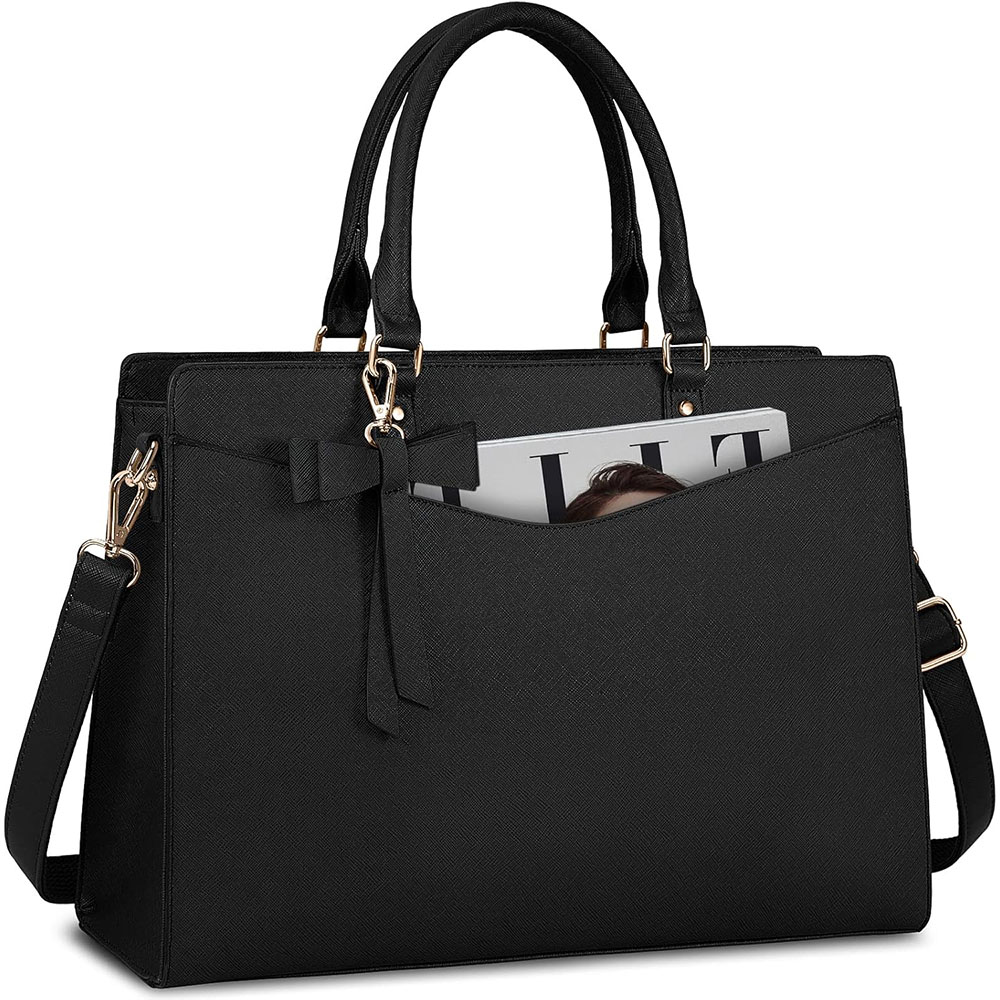Leather Work Bag Laptop - Tas Laptop untuk Wanita 15.6 Inch