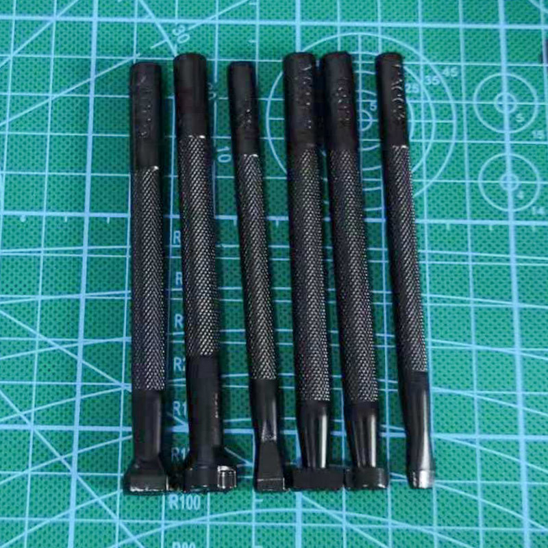 Leather Stamp Set - Sadel cetakan kulit, 6 buah alat