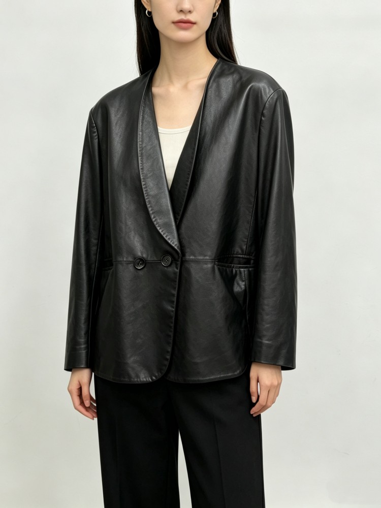 Jas Blazer Wanita Model Longga - Leather Work Jacket Women'S ulasan dan harga