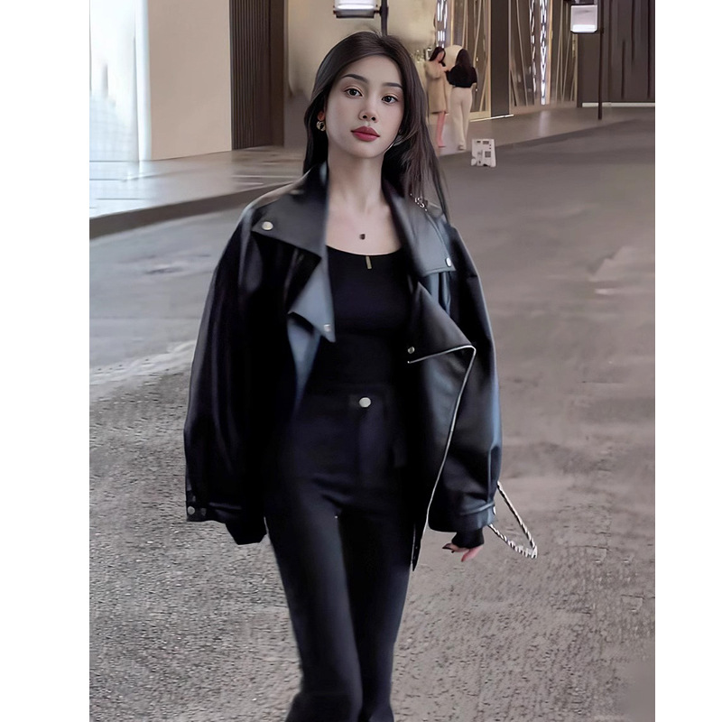 Mantel Wanita Jaket Pendek Kul - Leather Work Jacket Women'S ulasan dan harga