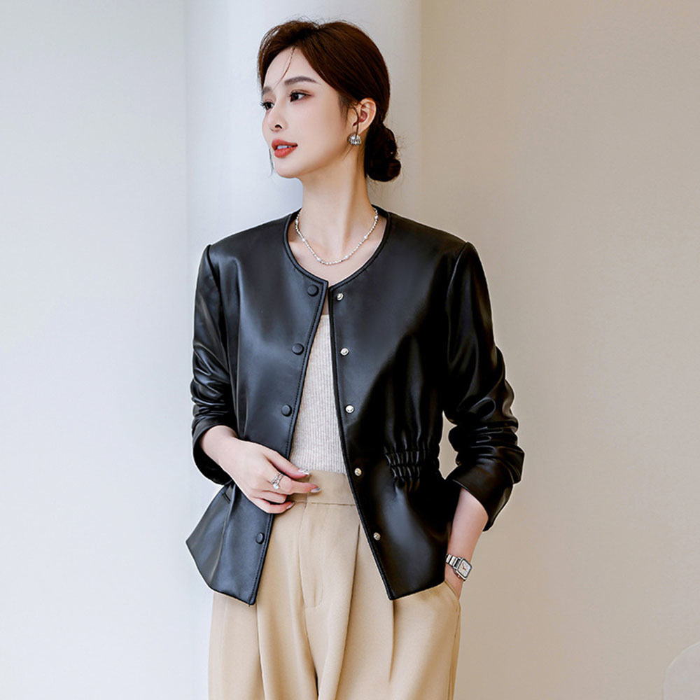 Jaket kulit sintetis wanita un - Leather Work Jacket Women'S ulasan dan harga
