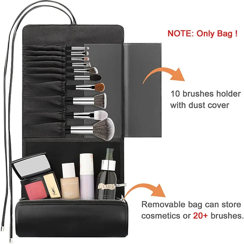 Tas kuas Makeup wanita, wadah  - Leatherwork Roller ulasan dan harga