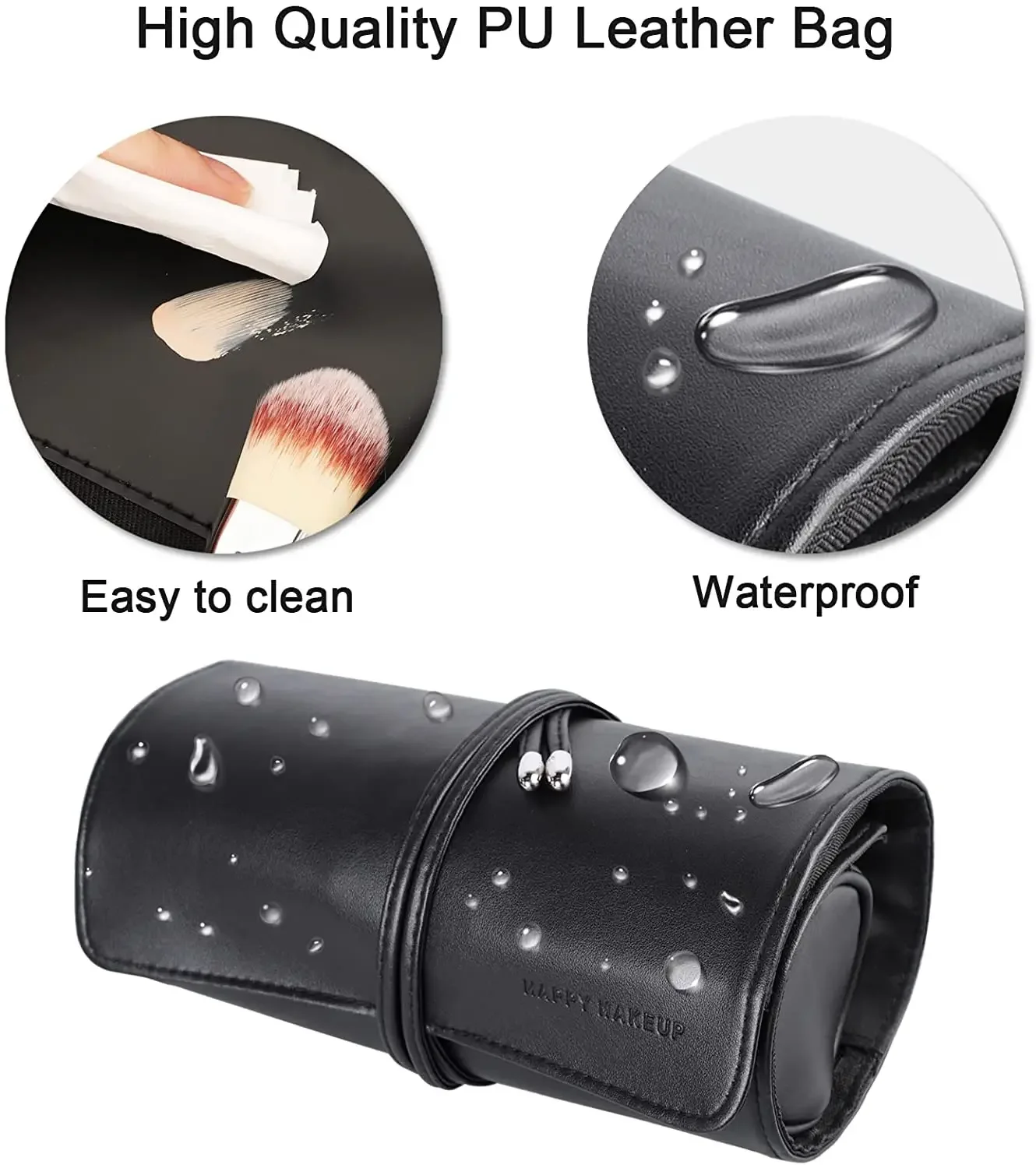 Tas kuas Makeup wanita, wadah  - Leatherwork Roller ulasan dan harga