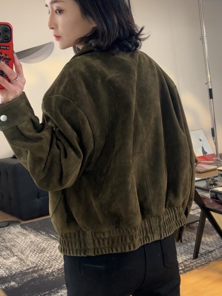 Jaket Wanita Retro Mewah dari  - Leather Work Jacket Women'S ulasan dan harga