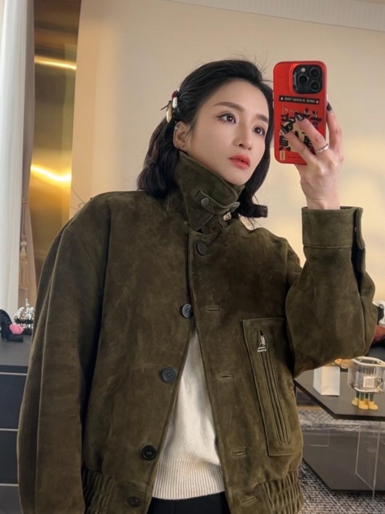 Jaket Wanita Retro Mewah dari  - Leather Work Jacket Women'S ulasan dan harga