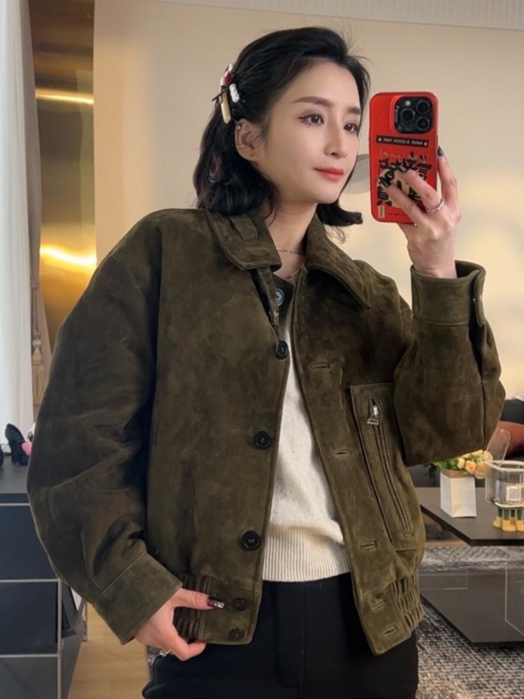 Jaket Wanita Retro Mewah dari  - Leather Work Jacket Women'S ulasan dan harga