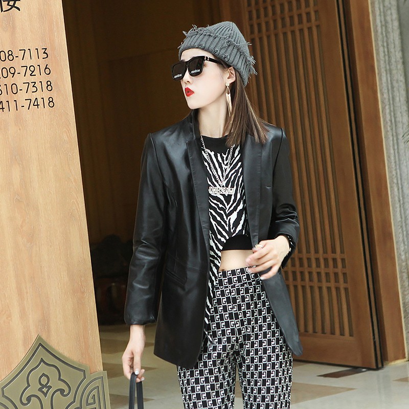 Jaket Kulit Domba Asli Wanita  - Leather Work Jacket Women'S ulasan dan harga