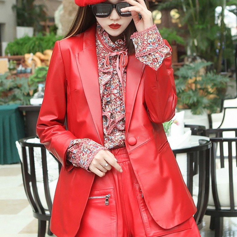 Jaket Kulit Domba Asli Wanita  - Leather Work Jacket Women'S ulasan dan harga