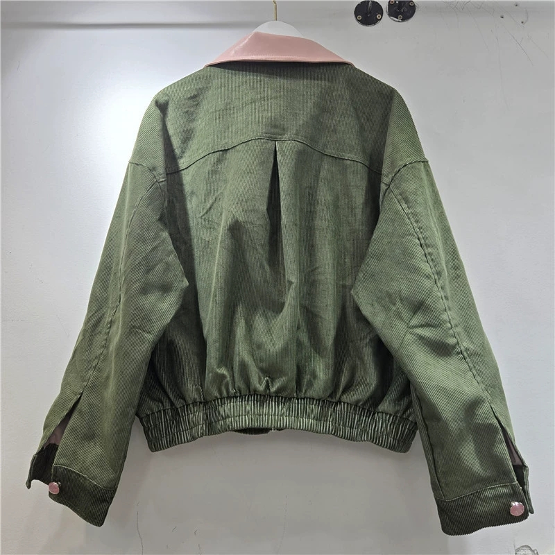 Jaket Corduroy Berhias Bunga M - Leather Work Jacket Women'S ulasan dan harga