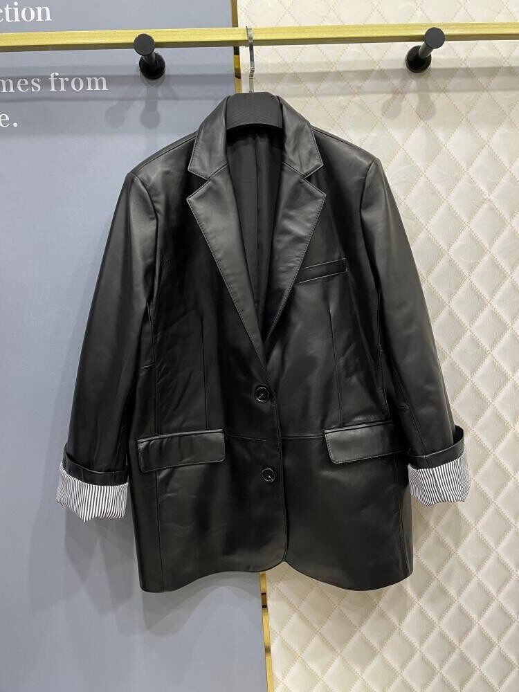 Jaket Blazer Wanita Kulit Domb - Leather Work Jacket Women'S ulasan dan harga