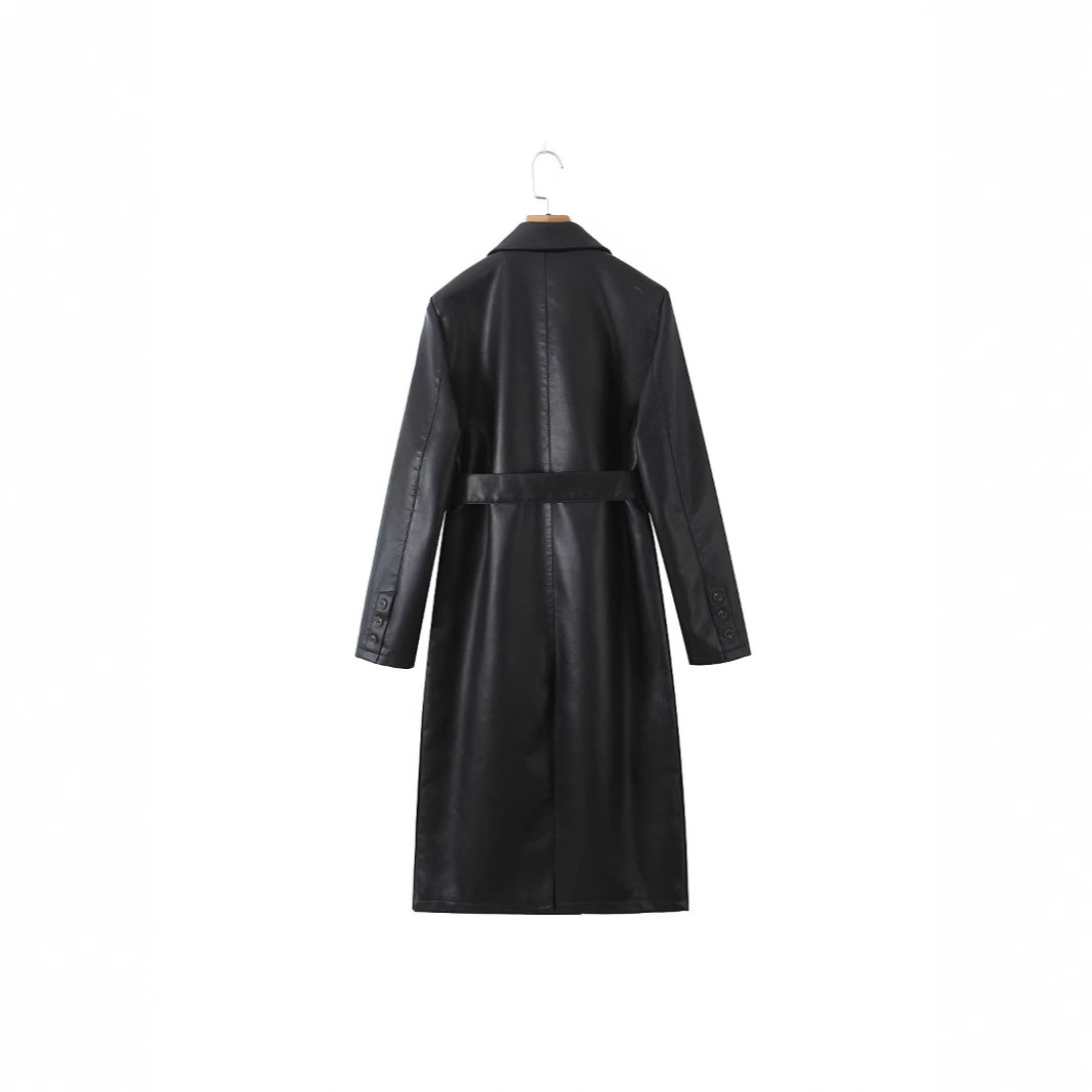 Jas Trench Wanita Kulit Imitas - Leather Work Jacket Women'S ulasan dan harga