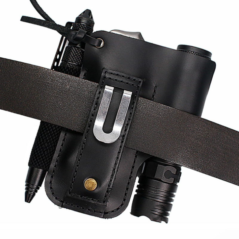 Sarung Alat Senter Kulit EDC M - Leatherwork Knives ulasan dan harga