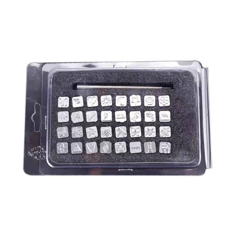 Alat cap logam logam, 32 pcs/s - Leather Stamp Set ulasan dan harga