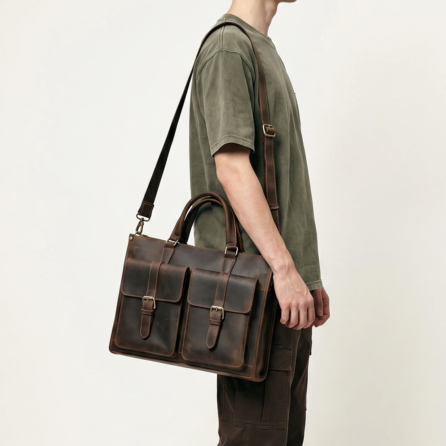 Tas Selempang Kulit Asli Vinta - Leather Work Bag Laptop ulasan dan harga