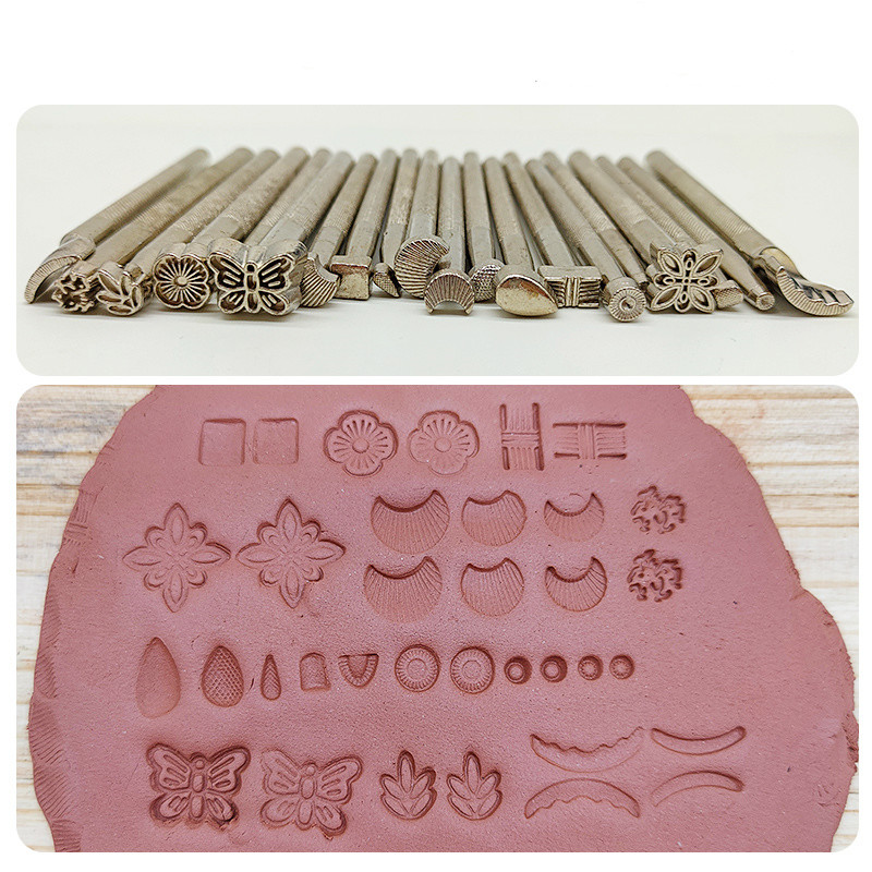 20 Buah Perangko Tembikar untu - Leather Stamp Set ulasan dan harga