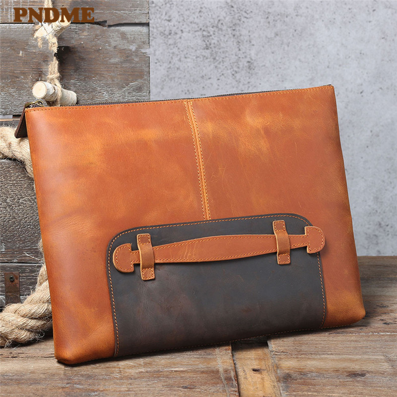 Tas clutch pria berkapasitas b - Leather Work Bag Laptop ulasan dan harga