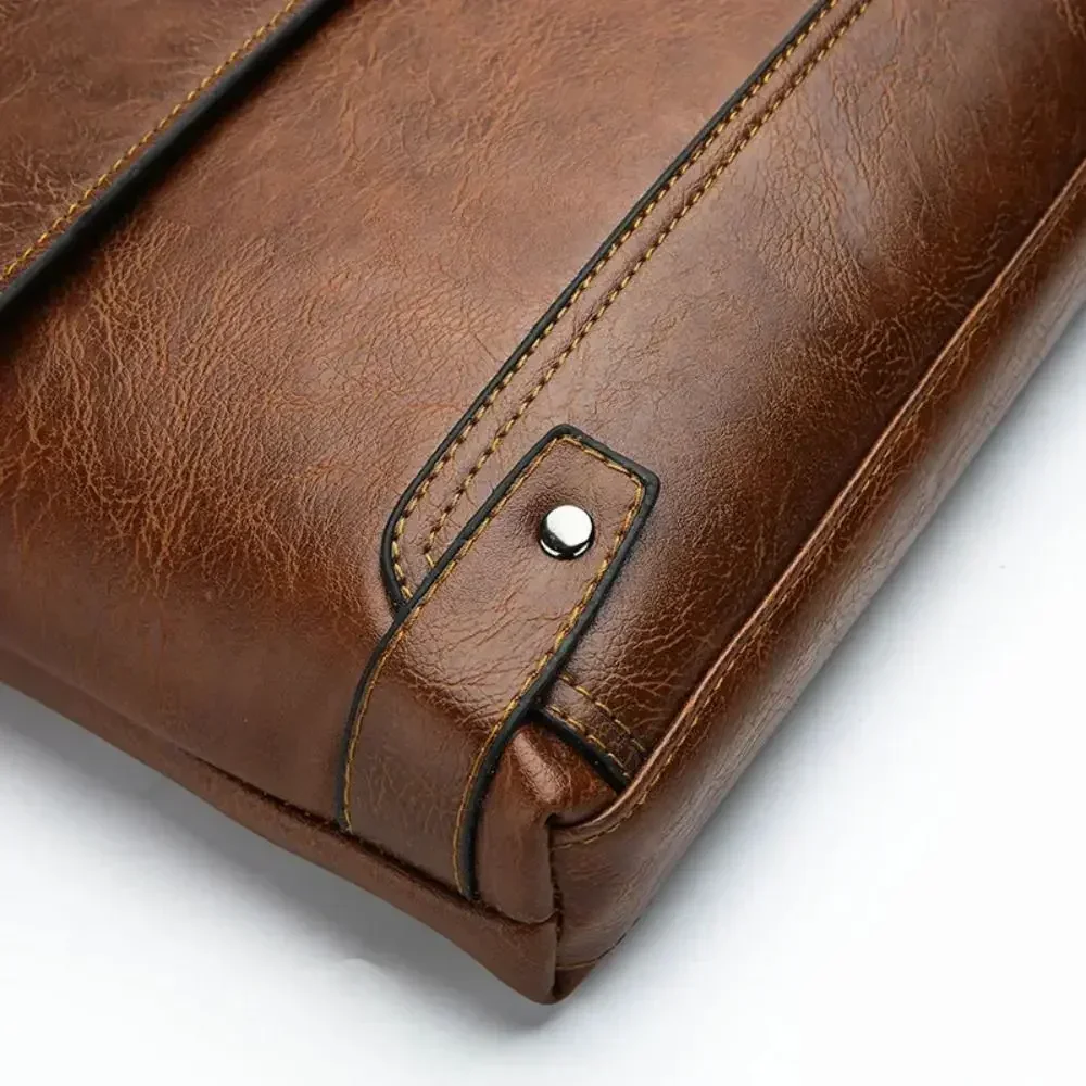 Tas jinjing kulit PU pria, Bos - Leather Work Bag Laptop ulasan dan harga