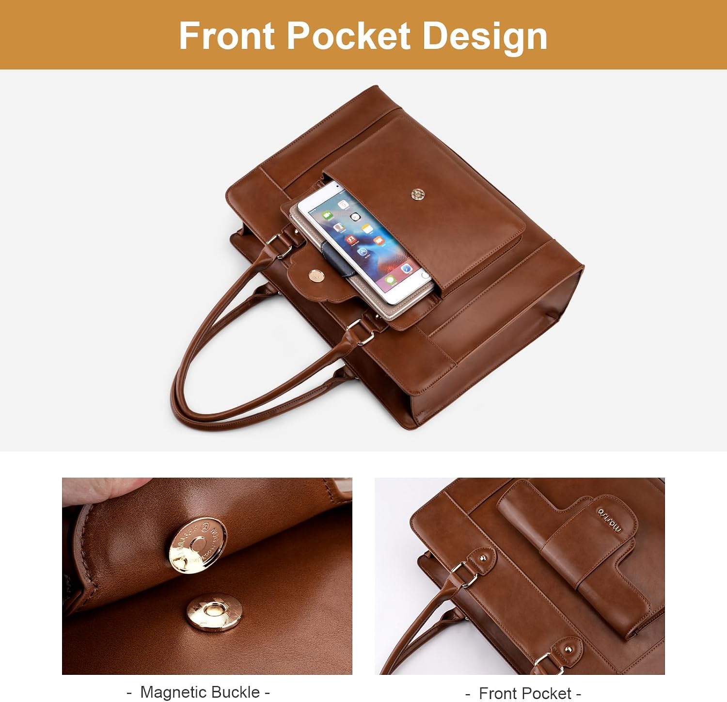 Tas Jinjing Laptop MOSISO untu - Leather Work Bag Laptop ulasan dan harga