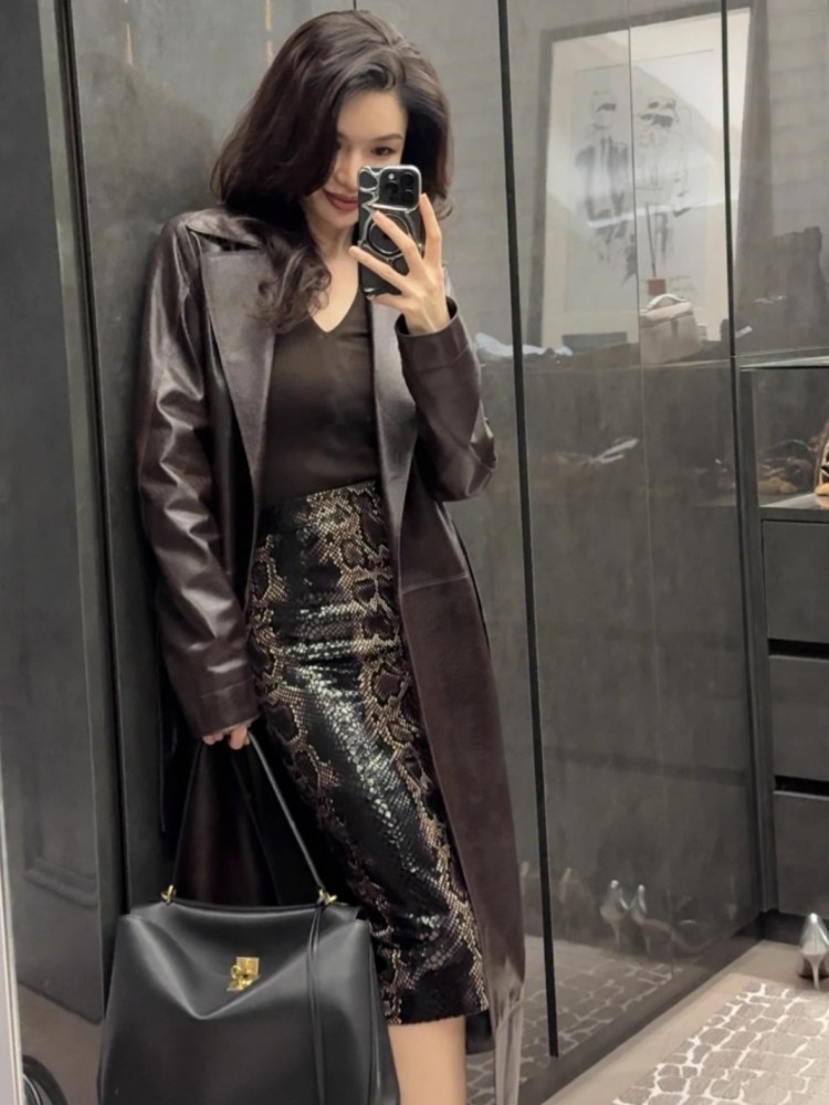 Desainer Italia untuk wanita,  - Leather Work Jacket Women'S ulasan dan harga