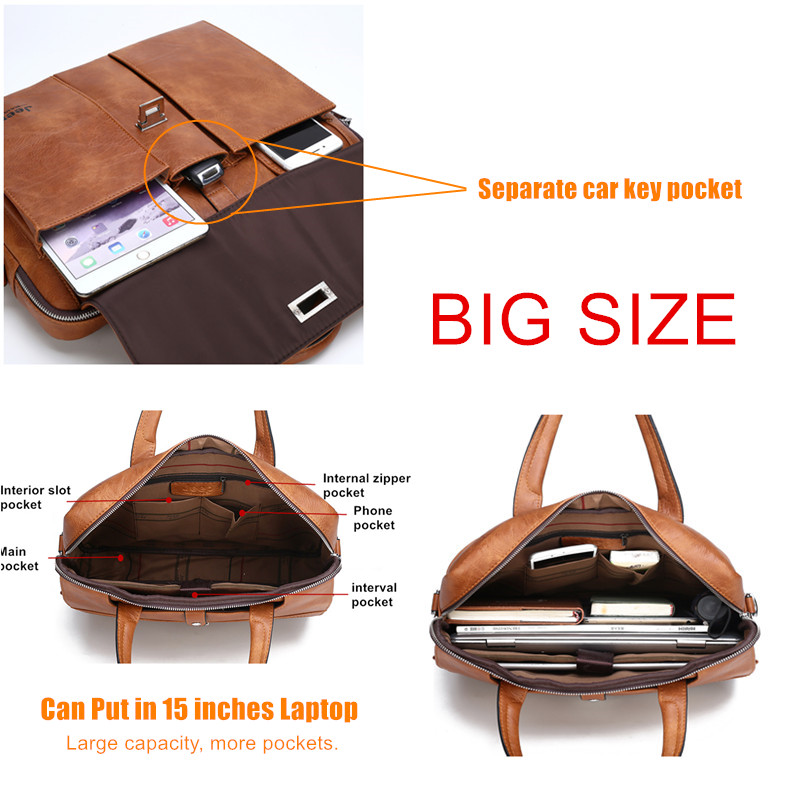 Tas Kulit Pria Jeep Buluo, Tas - Leather Work Bag Laptop ulasan dan harga
