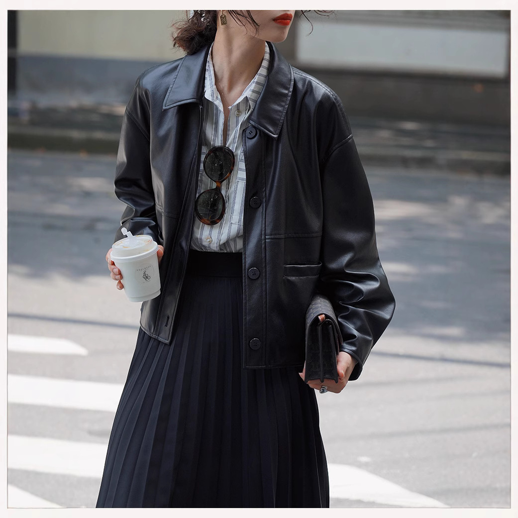 Jaket Pendek Wanita Jaket Kuli - Leather Work Jacket Women'S ulasan dan harga